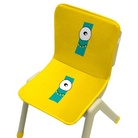 Mr. Bao, monsterbokstavssvamp, stolsdyna i ett stycke, förskolestolskudde, studentstolskudde, ryggstöd