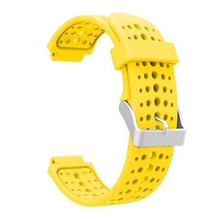 Garmin Forerunner 220/230/235/620/630 silikoneurrem med runde huller - gul