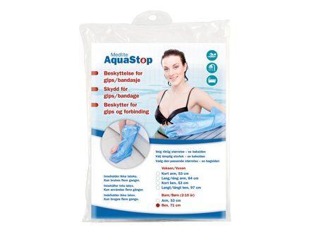 AquaStop Dusjbeskyttelse, Til voksen, til langt ben, 1 stk.