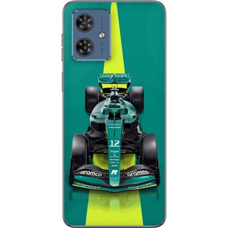 Yhteensopiva Puhelinkuori Motorola Motorola Moto G54 Aston Martinin Formula 1 -auto vihreässä kilpailumuotoilussa, jossa on moderni studiosentuntma