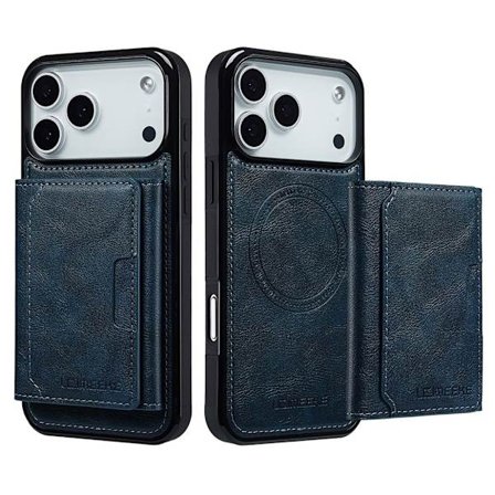 LC.IMEEKE iPhone 17 Pro Max MagSafe Case with Wallet - Blue