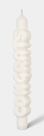 CandleHand Stearinlys Congrats Hvit