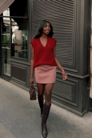Emmanuelle Koffi x NA-KD Minirock mit Gürtel - Miniröcke - Rosa - EU 42