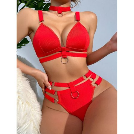 Set rintaliivit ja pikkuhousut set RED L