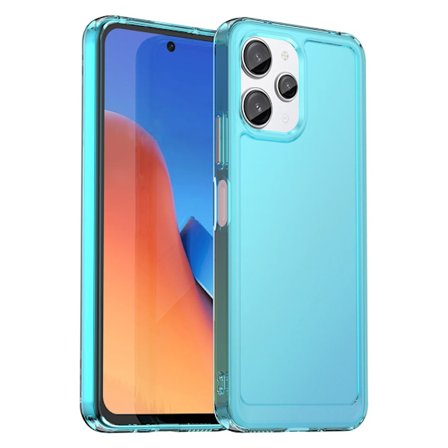 SKALO Xiaomi Redmi 12 4G/5G Läpinäkyvä TPU Metal Buttons Suojakuori - Turkoosi