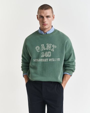 GANT Herren Graphic Rundhals-Sweatshirt (L) Grün