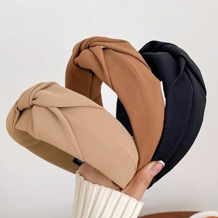 Fashion Hair Bands for Women Headdress Girls Vintage Elastic Headband Cloth Wide Hairband Hair Hoop Hair Accessories Headwear