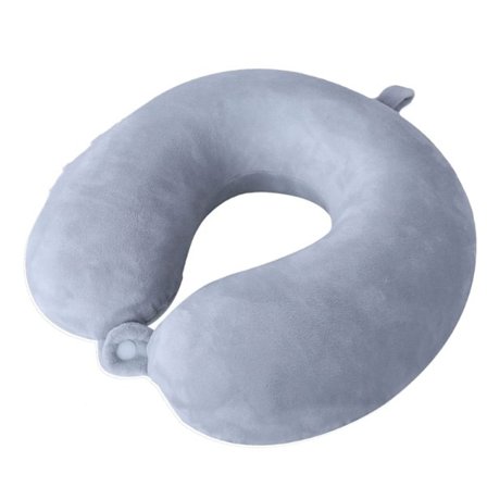 Grå Reseplats, Bärbar U-formad Nackkudde för Flyg, Avtagbar