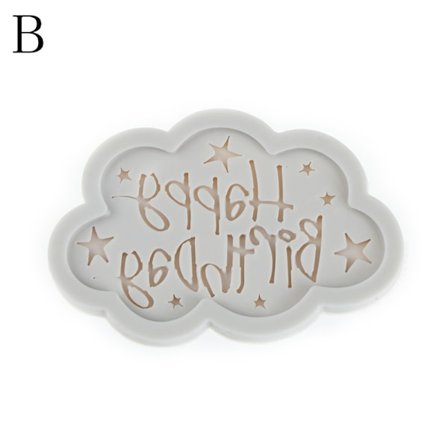 Vacker Grattis på födelsedagen Shape Lace Cake Form Cake Decor Pendan