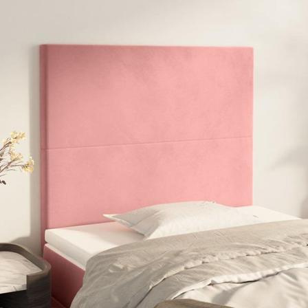 Vidaxl Huvudgavlar 2 St Rosa 90x5x78/88 Cm Sammet Rosa