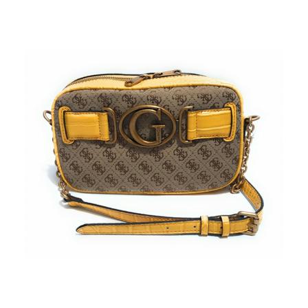 Guess, Cross Body Bags Geel, Dames, Maat:ONE Size,leer
