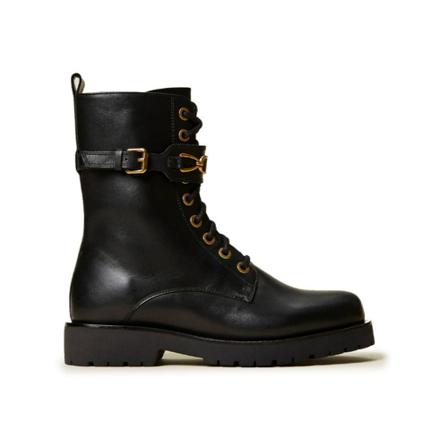 Twinset, Lace-up Boots Zwart, Dames, Maat:36 EU