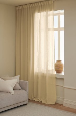 &Home - Gardin med multibånd Mila Wide 1 stk - Gul - Leggbåndslengder - 300 - Fra Homeroom