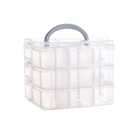 Läpinäkyvä korujen organizer case