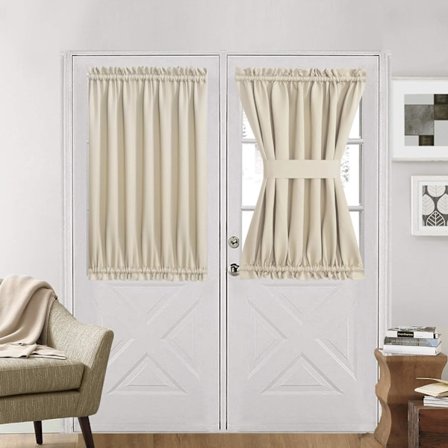 Ranskalaiset ovet verhot - Pimennys lasioven verhopaneelit 54" x 40" Yhtenäiset eristetyt verhot, 1 kpl