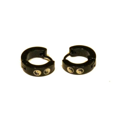 Svarte øredobber Yin Yang