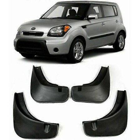 Originale Sprutbeskyttere foran og bak, Mud Flaps, Skjerm for 2009-2014 Kia Soul