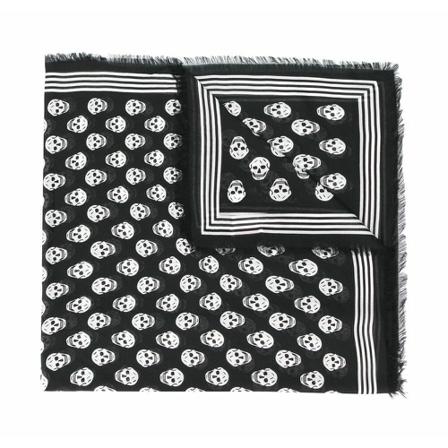 Alexander McQueen Silky Scarves svart, Herr Halsdukar, Herr, Storlek: ONE SIZE