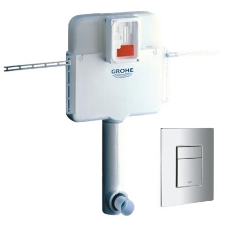 Kit Grohe cassetta WC incasso + placca Skate Cosmopolitan cromata