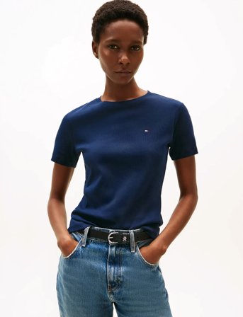 Tommy Hilfiger Slim Cody C-Nk Ss - Navy - S