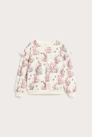 Kappahl | Bluza w króliki Offwhite 98/104 | Offwhite