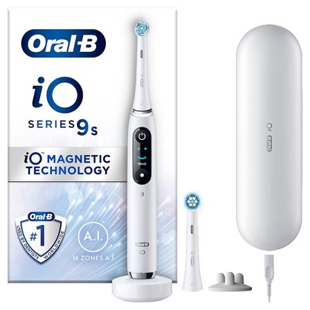 Oral-B iO 9s Eltandbørste Hvid, Medicin & Pleje, Tandbørster, El-tandbørster