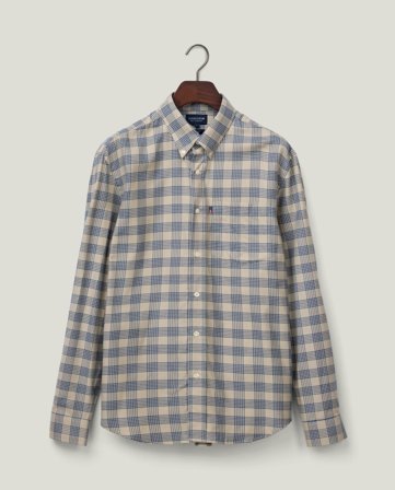 Lexington Afslappet ternet skjorte i flannel med knapper, grøn/blå