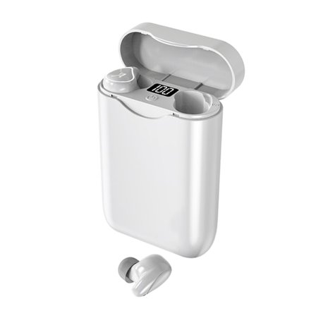 QU-8D TWS Trådlösa Hörlurar Brusreducering Stereo Hörlurar med Power Bank Laddningsfodral