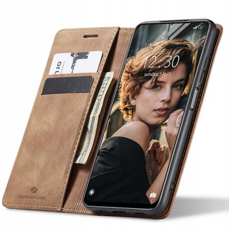 Spacecase Plånboksfodral För Xiaomi Poco M3 Pro Redmi Note 10 5G Brunt