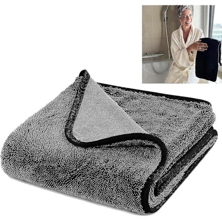 Duschkabinduk för vattenborttagning i dusch och bad, blank badhandduk Xxl, snabbtorkande handduk [DB]