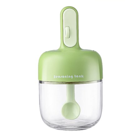 Kryddburk med sked Multifunktionell bärbar kryddflaska för kök