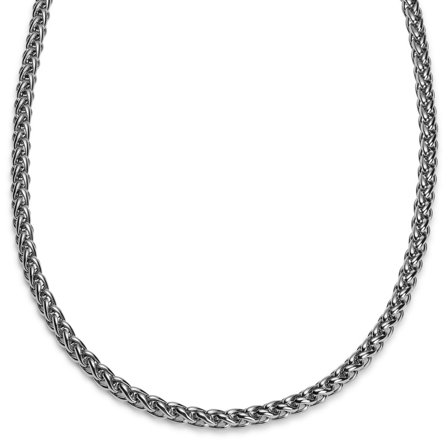 Essentials | 8 mm Silver-Tone Wheat Chain Necklace for Men - Chain necklaces