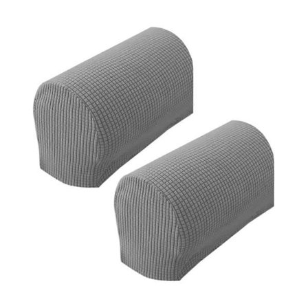 Joustavat päälliset nojatuolin käsinojille, liukumaton huonekalusuoja, vaaleanharmaa