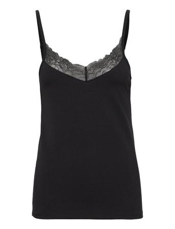 Ladies Singlet T-shirts & Tops Sleeveless Svart Garcia