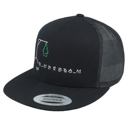 Iconic - Svart snapback Caps - Scented Fir Hangman Black A-frame Trucker @ Hatstore