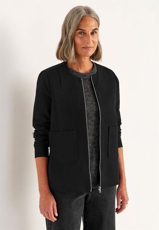 Cellbes of Sweden - Jakke Premium i Punto di Roma-trikot Mona i svart for damer i størrelse 58/60