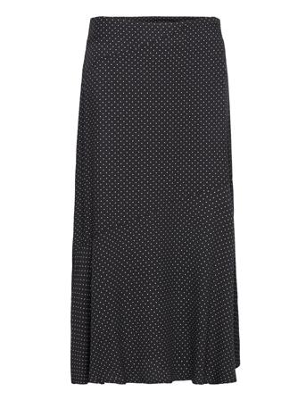 Star Nanna Skirt Aop Black Mads Nørgaard