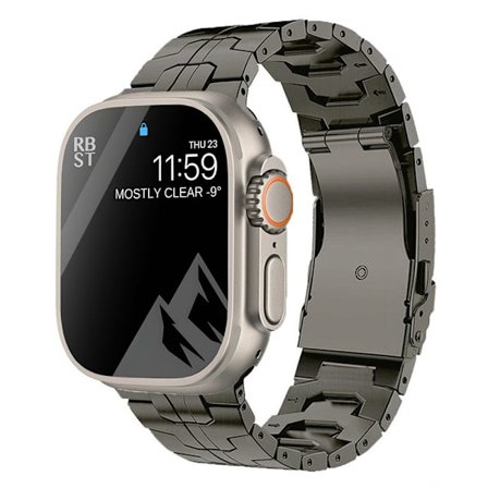 Kompatibel Apple Watch Ultra Metal Armband Herrarmband i rostfritt stål iWatch 8 Ultra 38/40/41 mm, 42/44/45/49 mm, Titanium