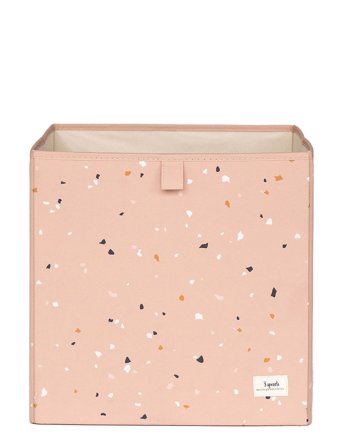 3 Sprouts | 3 Sprouts Storage Box, Terrazzo/Clay | 33CM X 33CM X 33CM