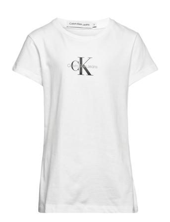 Micro Monogram Top T-shirts Short-sleeved Valkoinen Calvin Klein