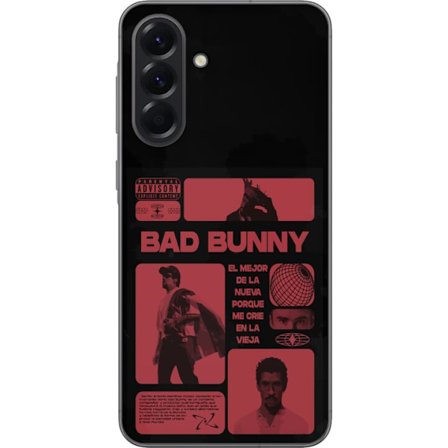 Kompatibelt Mobildeksel til Samsung Galaxy A56 Bad Bunny NFL-inspirert skjoldlogo med amerikansk fotball og stjerner