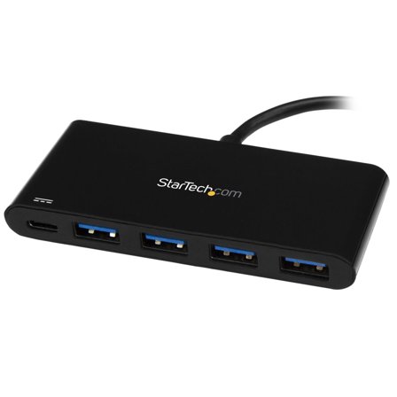 StarTech 4 Port USB C Hub with 4 USB Type-A Ports (USB 3.0 SuperSpeed 5Gbps), 60W Power Delivery Passthrough Charging, USB 3.1 Gen 1/USB 3.2 Gen 1