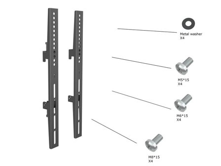 Multibrackets M Pro Series monteringssett - svart