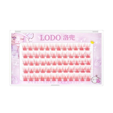 60 nippua värikkäitä yksittäisiä tekoripsiä valkoinen punainen sininen PUNAINEN