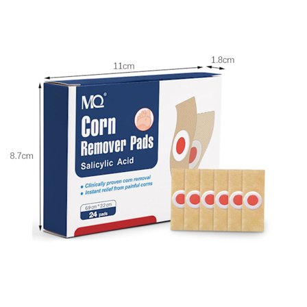 Liktornerfjernere for føtter, 24-pakning liktornerfjernere for tær, fot liktorn-tå liktorn-hard hudfjerning, liktornfjerner føtter