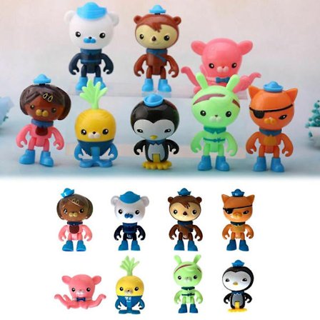 Lasten lahjat 8 kpl/setti Octonauts-hahmot Octo Crew Pack Playset Action Figure Doll Toy Decor Db