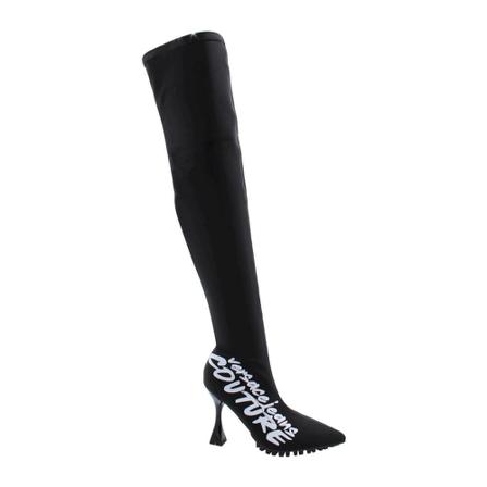 Versace Jeans Couture, Over-knee Boots Zwart, Dames, Maat:36 EU