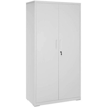 Rootz Arkivskab - Kontorskab - Opbevaringsskab - 5 hylder - Stål - Grå