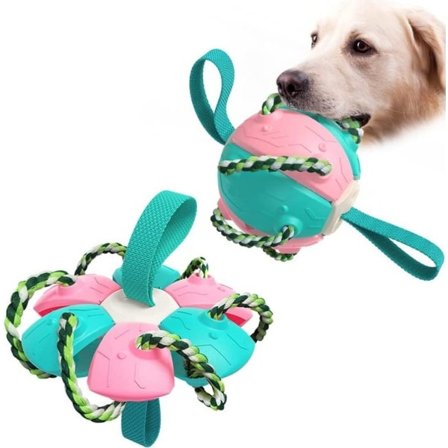 Interaktiv Hund Fotball Fotball Ball Med Tabs Uppblåst Trening Leketøy