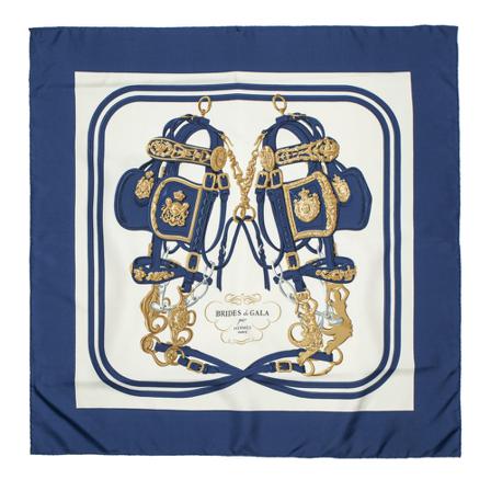Hermès Vintage, Pre-owned Scarf Blauw, Dames, Maat:ONE Size